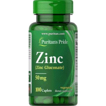 Puritan's Pride Zinc Gluconate 50 mg 100 tabletten 2060