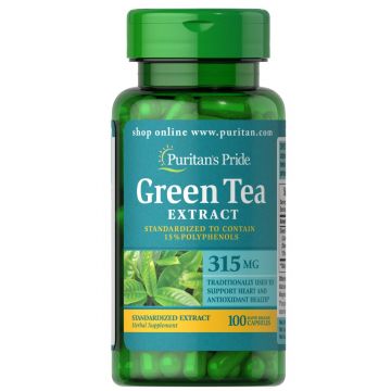 Puritan's Pride Green tea Extract 315 mg 100 capsules 3131
