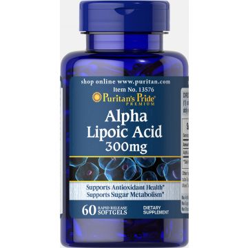 Puritan's Pride Alpha Lipoic Acid 300 mg 60 capsules 36557