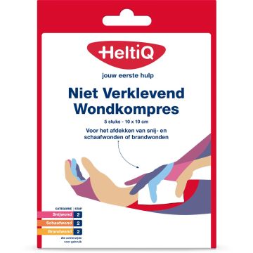 Heltiq Niet Verklevend Wondkompres 10 x 10 cm 5 st.