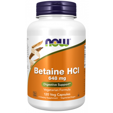 NOW Betaïne HCI 648mg 120 capsules