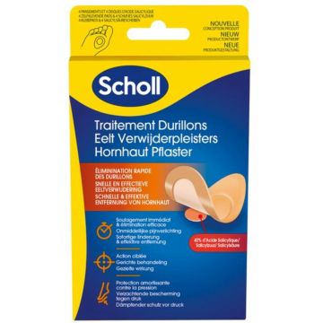 Scholl Eelt Verwijderpleisters 4 stuks