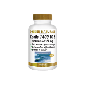 Golden Naturals Visolie 1400TG & Vitamine D3 25mcg 60 capsules