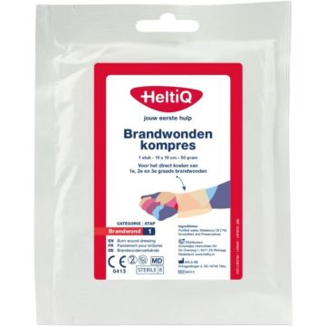 Heltiq Brandwondenkompres 10 x 10 cm 1 st.