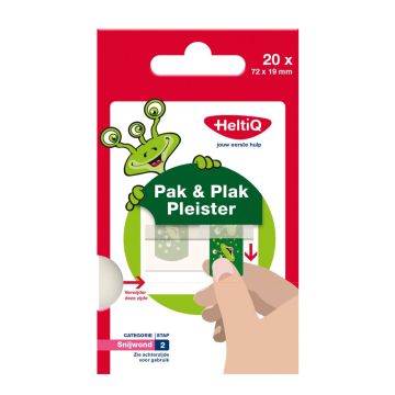 Heltiq Pak & Plak Kinderpleisters Mike, groen 20 st.