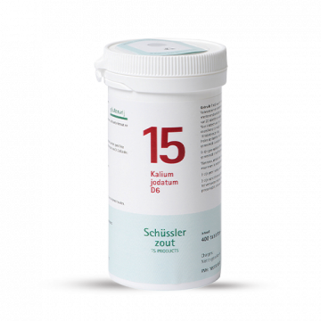 Schussler zout pfluger nr 15 Kalium Jodatum D6 400 tabletten Glutenvrij