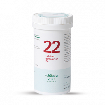 Schussler zout pfluger nr 22 Calcium Carbonicum D6 400 tabletten Glutenvrij