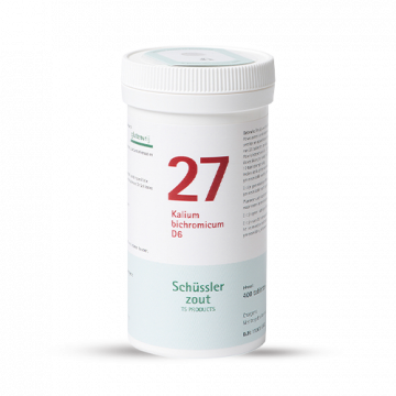 Schussler zout pfluger nr 27 Kalium Bichromicum D6 400 tabletten Glutenvrij