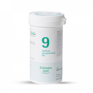 Schussler zout pfluger nr 9 Natrium Phosphoricum D6 400 Tabletten Glutenvrij