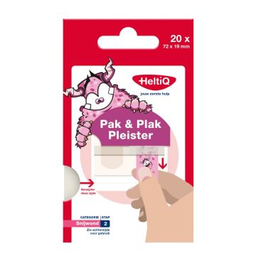 Heltiq Pak & Plak Kinderpleisters Bo, roze 20 st.