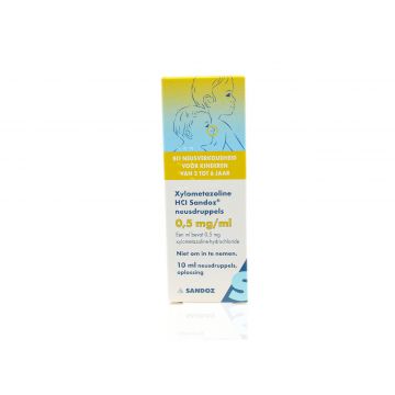 Sandoz Neusdruppels voor kinderen Xylometazoline 0,5 mg/ml 10 ml