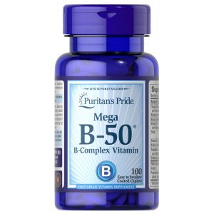 Puritan's Pride Mega B-50 B-Complex Vitamin 100 Caplets 583