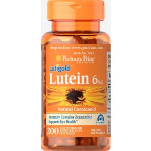 Puritan's Pride Lutein 6 mg met zeaxanthine 200 softgels 3483