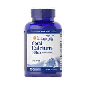 Puritan's Pride Coral Calcium 500 mg plus vitamin & magnesium 120 Capsules 12986