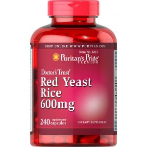 Puritan's Pride Red Yeast Rice 600 mg 240 Capsules 6213