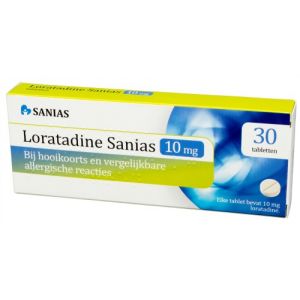 Sanias Loratadine hooikoortstabletten 30 Tabletten
