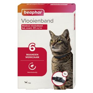 Beaphar vlooienband kat zwart 35 cm