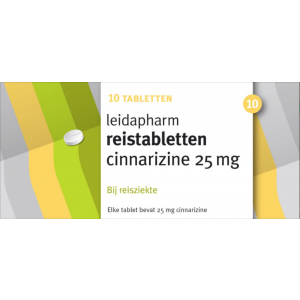 Leidapharm reistabletten cinnarizine 25 mg 10 tabletten