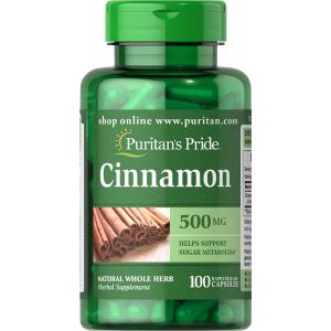 Puritan's Pride Cinnamon 500 mg 100 Capsules 14020