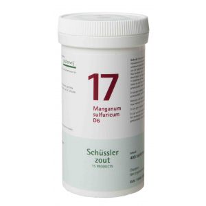 Schussler zout pfluger nr 17 Manganum Sulfuricum D6 400 tabletten Glutenvrij