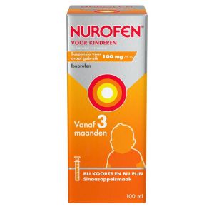 Nurofen Voor Kinderen vanaf 3 maanden Suikervrije Suspensie Sinaasappelsmaak 100mg/5 ml | 100 ml