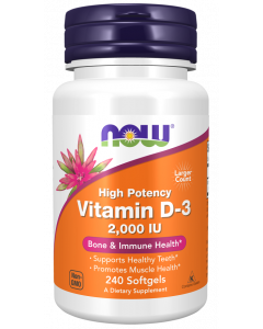 NOW Vitamine D-3 2000 IU 240 softgels