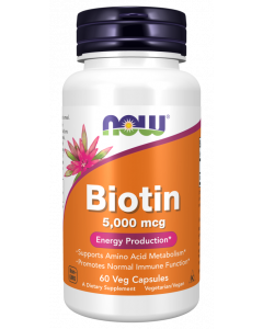 NOW Biotine 5000 mcg 60 capsules