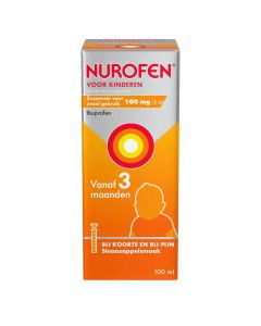 Nurofen Voor Kinderen vanaf 3 maanden Suikervrije Suspensie Sinaasappelsmaak 100mg/5 ml | 100 ml